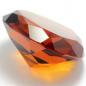 Mobile Preview: Deko Glasdiamant in Herzform in der Farbe Bernstein