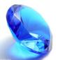 Preview: Türkiser Deko Diamant aus Kristallglas 80mm