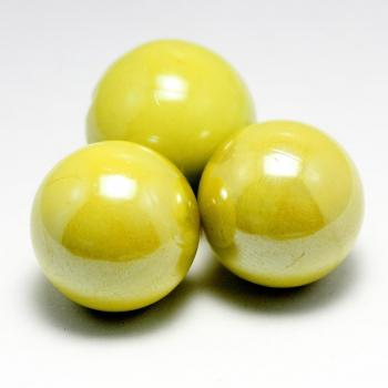 16mm Glasmurmeln gelb opak