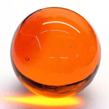 Orange-Rote Glaskugel 50 mm Handgefertigte Herstellung