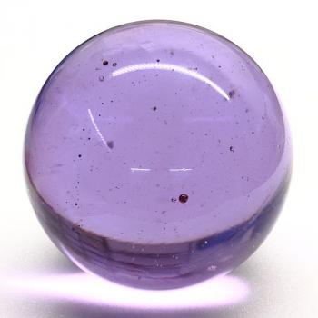 Lila Glaskugel 80 mm mit Luftblasen