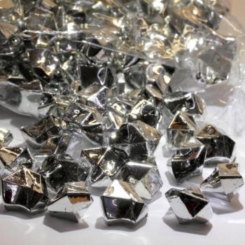 Acryl Dekosteine Streudeko Silber Metallic Farbe