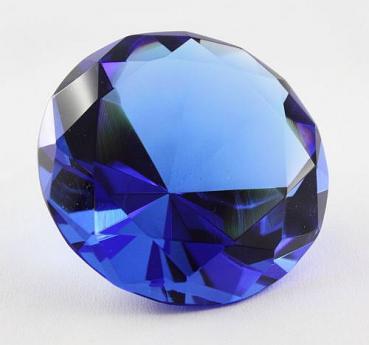 Glasdiamant - Kristallglasdiamant 80 mm -BLAU-