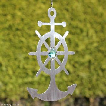 Edelstahl Windspiel Steuerrad