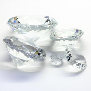 Deko Kristallglasdiamant KLAR 30mm - 120mm