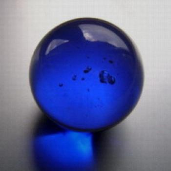 Blaue Glaskugel 35mm handgefertigt