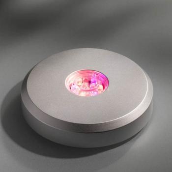 LED Untersetzer Rund - Silber