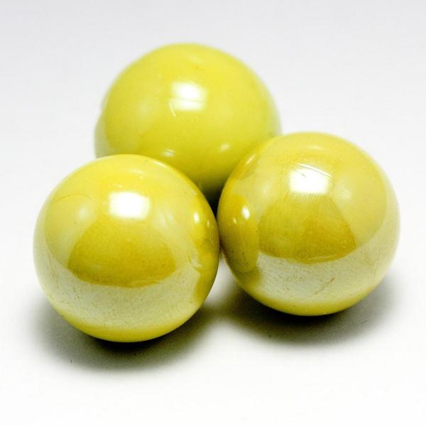 16mm Glasmurmeln gelb opak