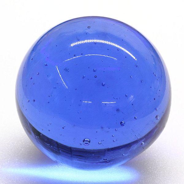 Mittelblaue Glaskugel 50 mm Handgefertigt und Farbecht