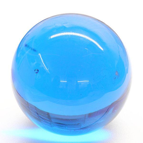 Türkise Glaskugeln mit 70 mm Durchmesser aus Farbglas