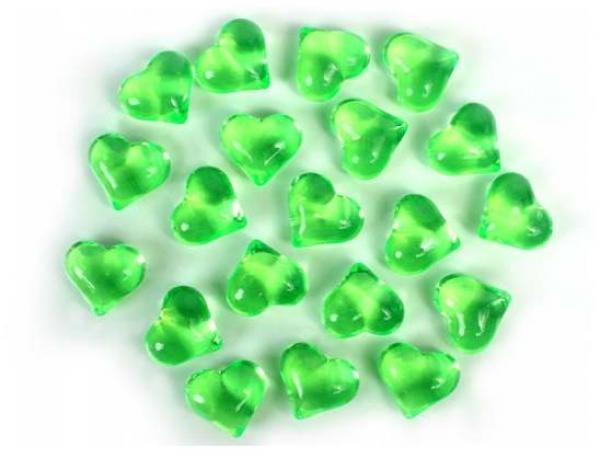 Grüne Deko Herzen aus Acryl