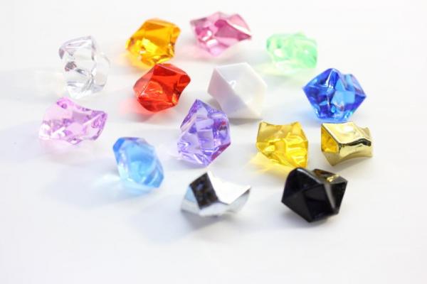 Bunte Acryl Dekosteine 28x16mm Streudeko