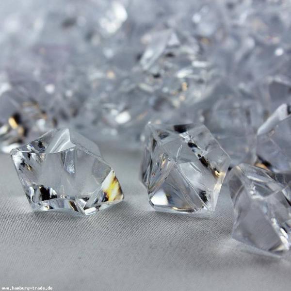 Klare Dekosteine Streudeko aus brillantem Acryl