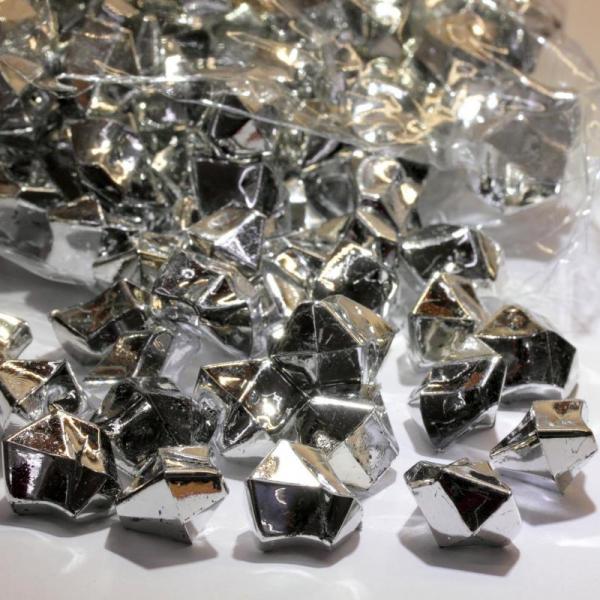 Acryl Dekosteine Streudeko Silber Metallic Farbe