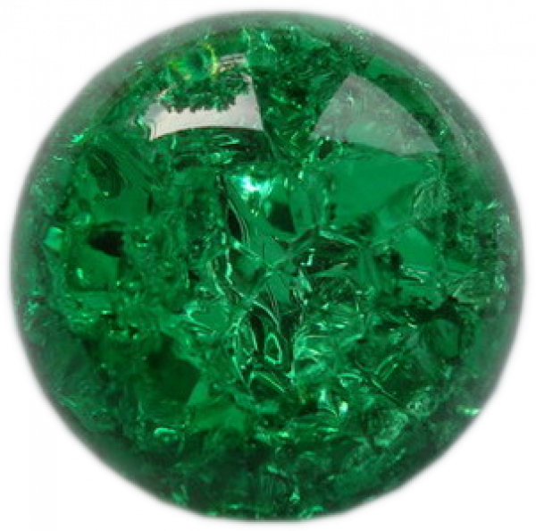 Grüne Effekt Glaskugel Splitter