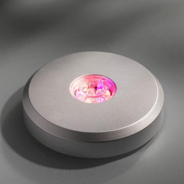 LED Untersetzer Rund - Silber