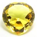 Glasdiamant - Herzform - 80 mm -GELB-